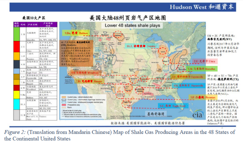  Map of Shale Gas Producing Areas in the 48 States of the Continental United States
